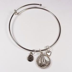 NAUTICAL SAILBOAT AND HEART BOATING BRACELET